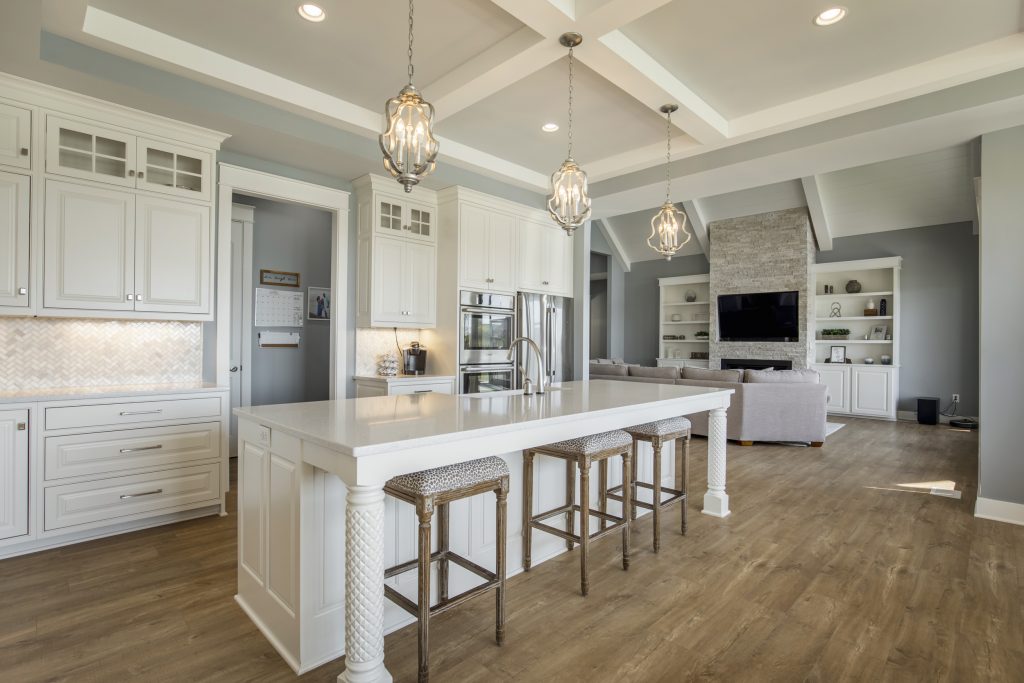 Kitchen in Grand Oaks home with large island